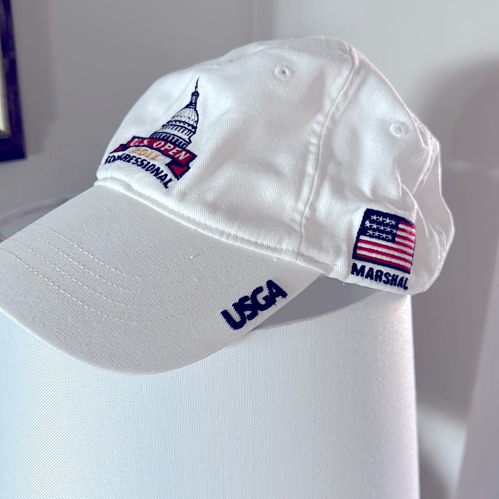 One of a kind Polo by Ralph Lauren White US Open Hat. Vintage and rare.